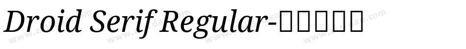 Droid Serif Regular字体转换